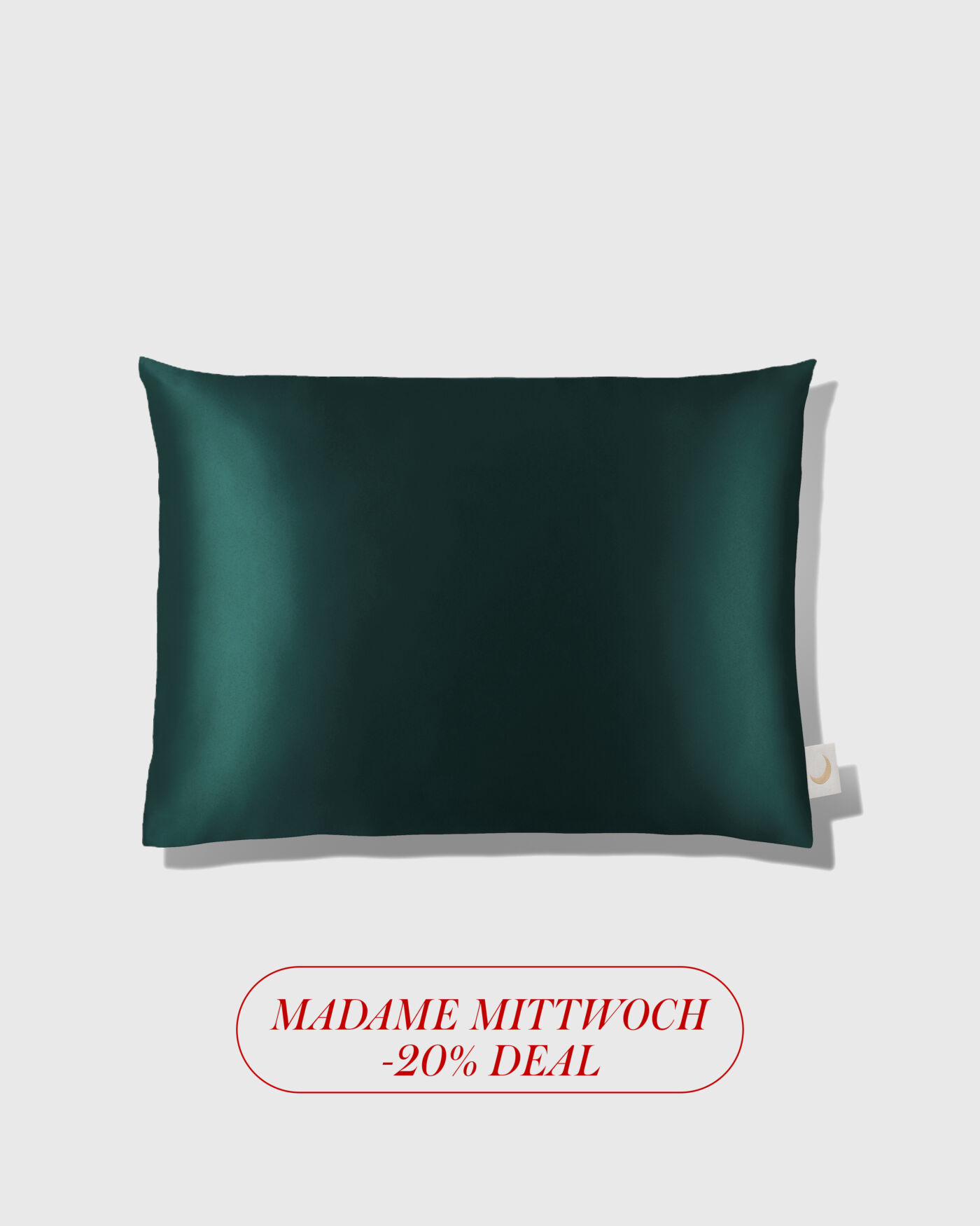 Web Moonchild Organic Silk Pillowcase Dark Green Emerald